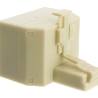 COPLE 1 a 2 Jack a 2 Jack Rj45 8 Contactos