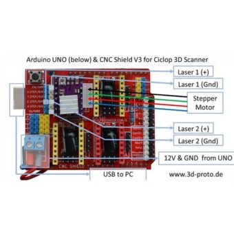 Módulo CNC shield para A4988 DRV8825 3D Pololu Reprap Prusa