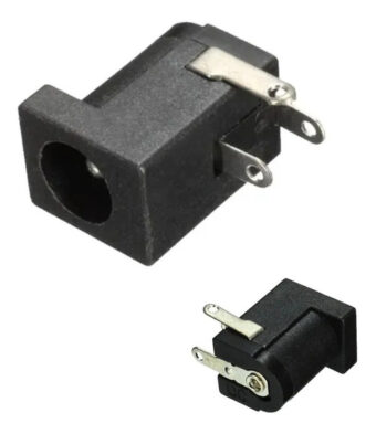 Jack plug cargador negreo 5.5x2.1mm Hembra Arduino c/tuerca