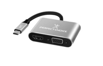 Adaptador USB-C a HDMI1+VGA PERFECT CHOICE PC-101284 HDMI + VGA