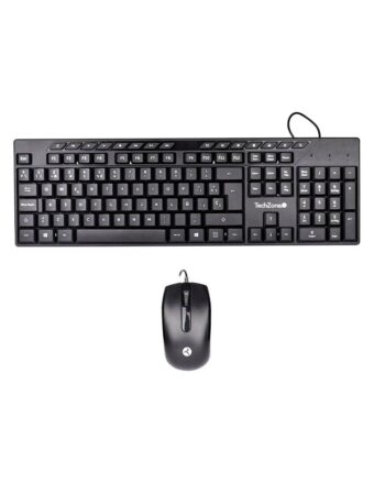 Kits para Teclado Y Mouse TECHZONE TZACCBA01 Negro