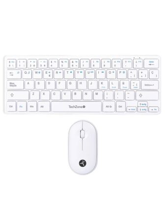 Kits para Teclado Y Mouse TECHZONE Young Pop White TZACCBI04 Blanco