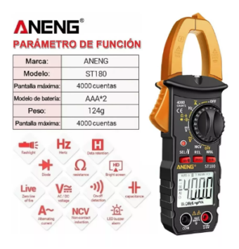 Multímetro Amperímetro de Gancho ST180 - Imagen 5