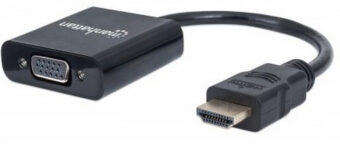 Convertidor HDMI a VGA  MANHATTAN 151436 Negro