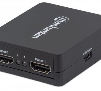 Video splitter MANHATTAN 207652 Negro