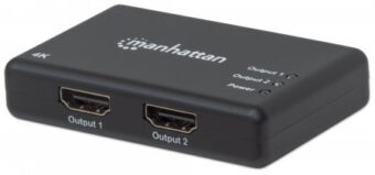 Video Splitter HDMI MANHATTAN De 2 puertos 207669 Negro