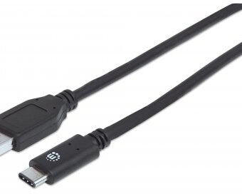 Cable USB C MANHATTAN 353373 Negro