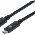 Cable de extensión USB Tipo C  MANHATTAN 355230 Negro