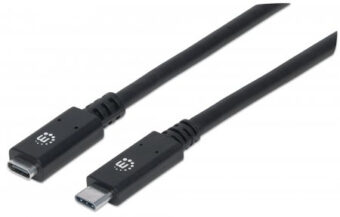 Cable de extensión USB Tipo C  MANHATTAN 355230 Negro