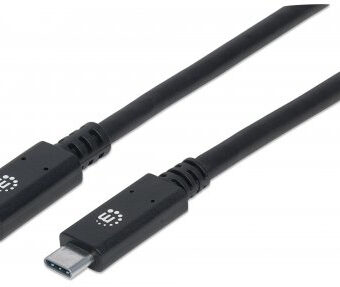 Cable de extensión USB Tipo C  MANHATTAN 355230 Negro