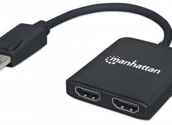 Adaptador de  DisplayPort a 2 HDMI MANHATTAN 152716 Negro