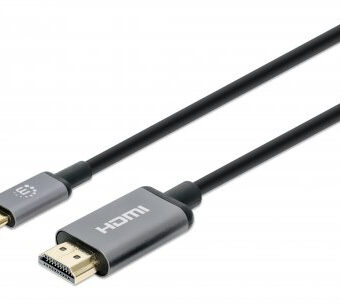 Cable adaptador de USB-C a HDMI de 4K@60Hz MANHATTAN 153591 Gris