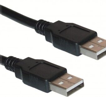 Cable USB tipo A-A BROBOTIX 206887 Negro