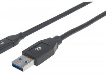 Cable USB C MANHATTAN 354974 Negro