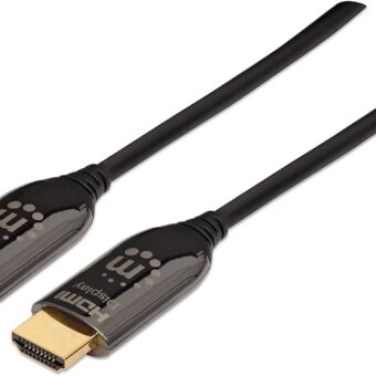 Cable HDMI Óptico Clasificación Plénum MANHATTAN 355445 Negro